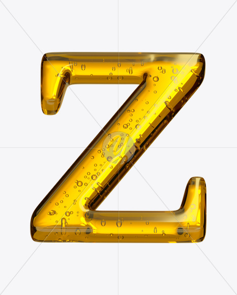 Letter Z from Beer Font on Yellow Images Creative Fonts - S20942