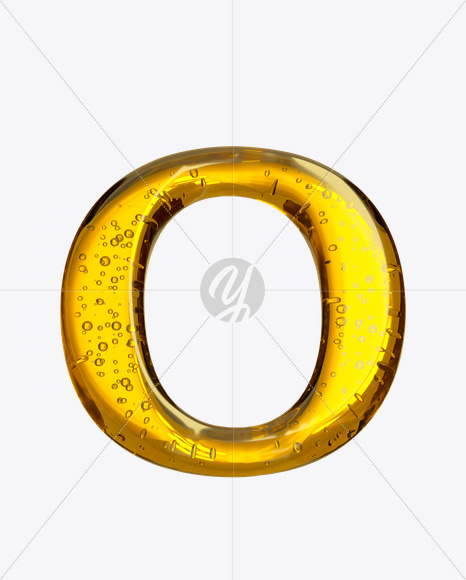 Letter O from Beer Font on Yellow Images Creative Fonts - S20931