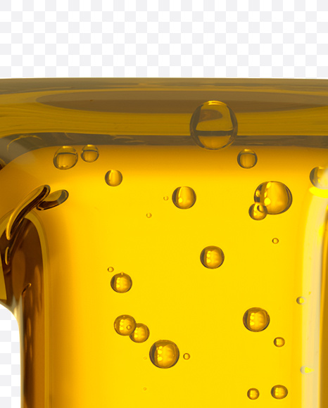 Letter U from Beer Font on Yellow Images Creative Fonts - S20937