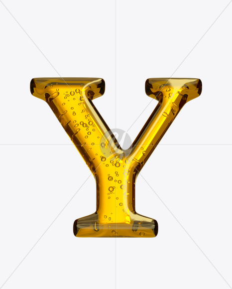 Letter Y from Beer Font on Yellow Images Creative Fonts - S20941