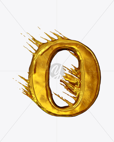 O_uppercase from Golden Wind Font on Yellow Images Creative Fonts - S21021