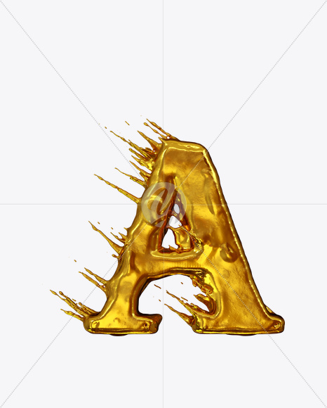 A_uppercase from Golden Wind Font on Yellow Images Creative Fonts - S21007