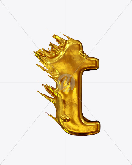 T-llowercase from Golden Wind Font on Yellow Images Creative Fonts - S21052