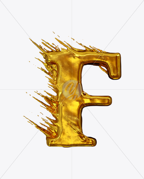 F_uppercase from Golden Wind Font on Yellow Images Creative Fonts - S21012