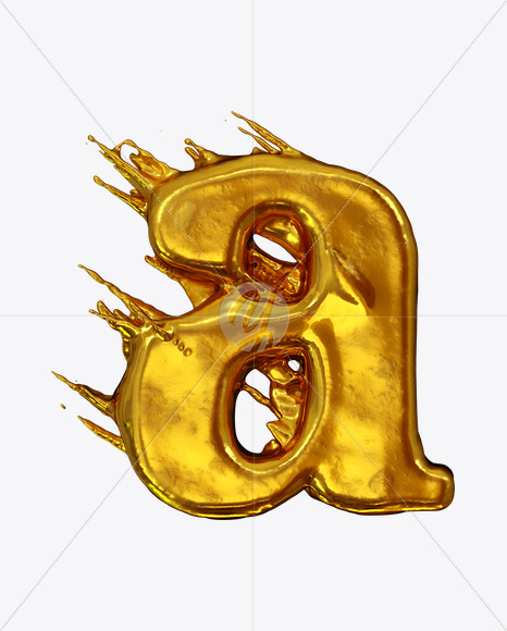 A-lowercase from Golden Wind Font on Yellow Images Creative Fonts - S21033