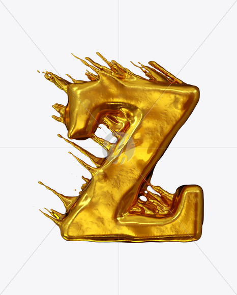 Z-lowercase from Golden Wind Font on Yellow Images Creative Fonts - S21058