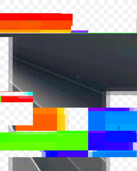 Letter B from Glitch Font. on Yellow Images Creative Fonts - S21071