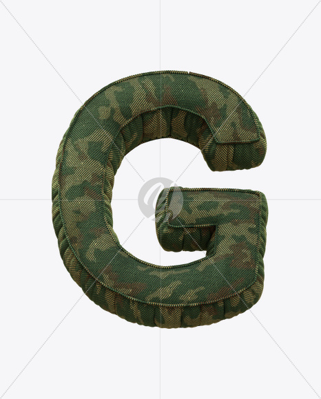 Letter G from Soldier Font on Yellow Images Creative Fonts - S21120