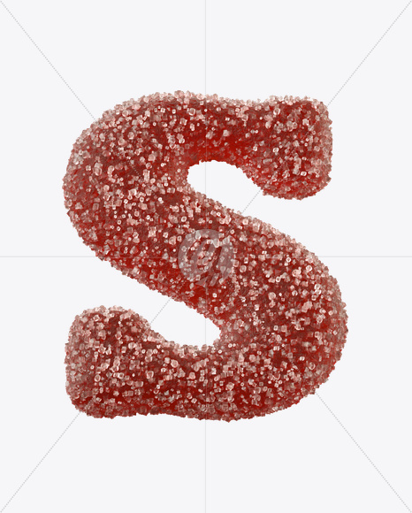 Letter S from Sugar Candy Font on Yellow Images Creative Fonts - S21177