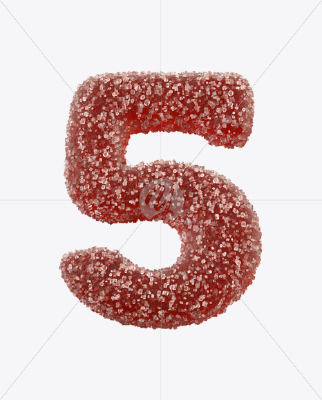 5 from Sugar Candy Font on Yellow Images Creative Fonts - S21189