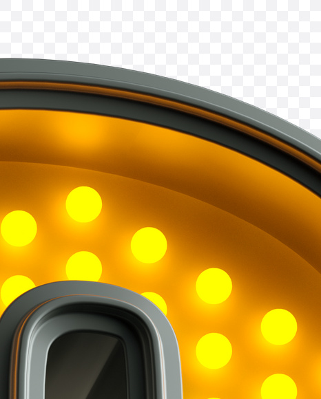 euro from Yellow LED on Yellow Images Creative Fonts - S21242