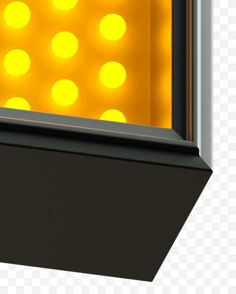 Letter M from Yellow LED on Yellow Images Creative Fonts - S21215