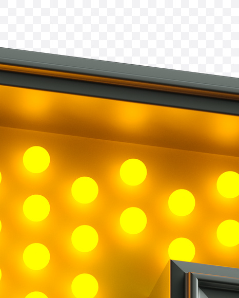 Letter E from Yellow LED on Yellow Images Creative Fonts - S21207