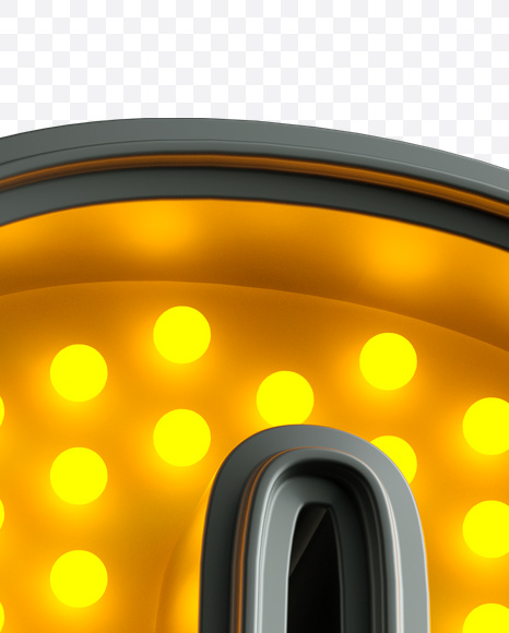 ? from Yellow LED on Yellow Images Creative Fonts - S21240