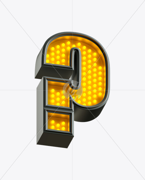 ? from Yellow LED on Yellow Images Creative Fonts - S21240