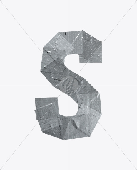 Letter S from Mouth Tape Font on Yellow Images Creative Fonts - S21311