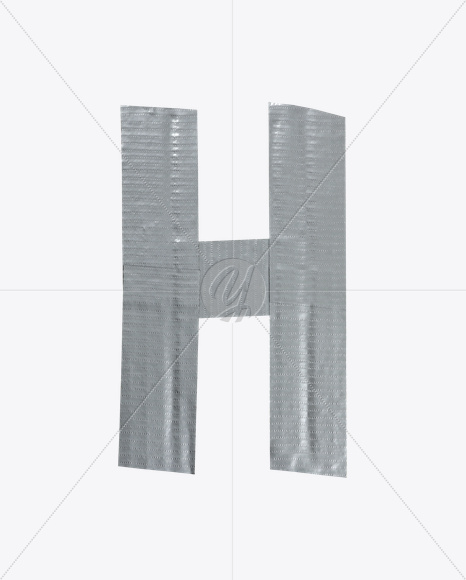 Letter H from Mouth Tape Font on Yellow Images Creative Fonts - S21300