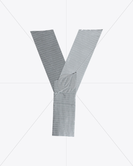 Letter Y from Mouth Tape Font on Yellow Images Creative Fonts - S21317