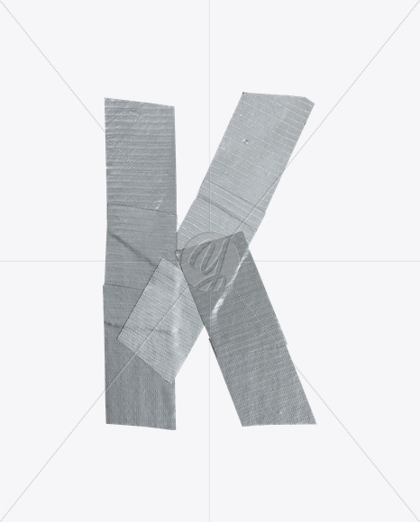 Letter K from Mouth Tape Font on Yellow Images Creative Fonts - S21303