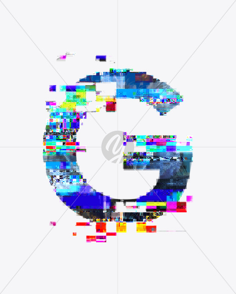 Letter G from GITS Font on Yellow Images Creative Fonts - S21346