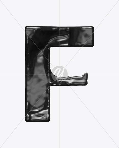 Letter F from Black Move Font on Yellow Images Creative Fonts - S21523