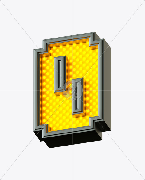 0 from Pixel LED Font on Yellow Images Creative Fonts - S21643