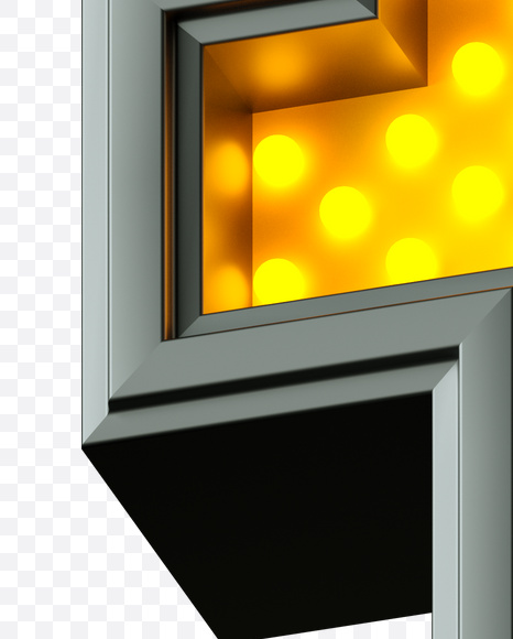 1 from Pixel LED Font on Yellow Images Creative Fonts - S21634