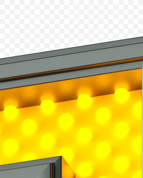 7 from Pixel LED Font on Yellow Images Creative Fonts - S21640