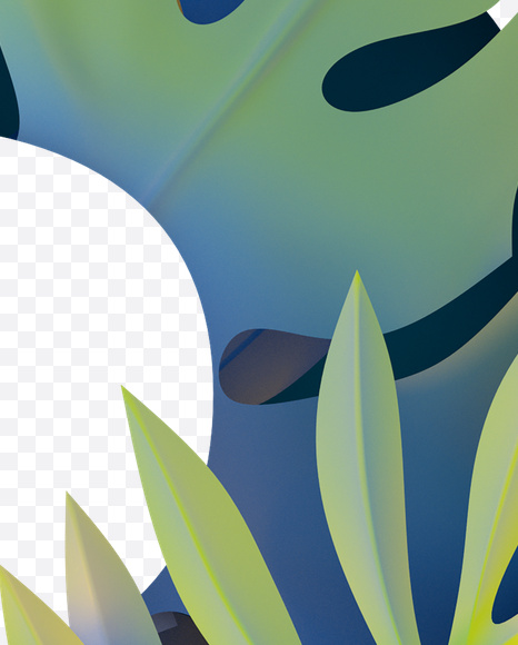 5 from Paper Jungle Font on Yellow Images Creative Fonts - S21683