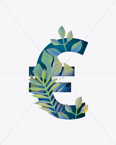 euro from Paper Jungle Font on Yellow Images Creative Fonts - S21693