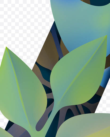 7 from Paper Jungle Font on Yellow Images Creative Fonts - S21685