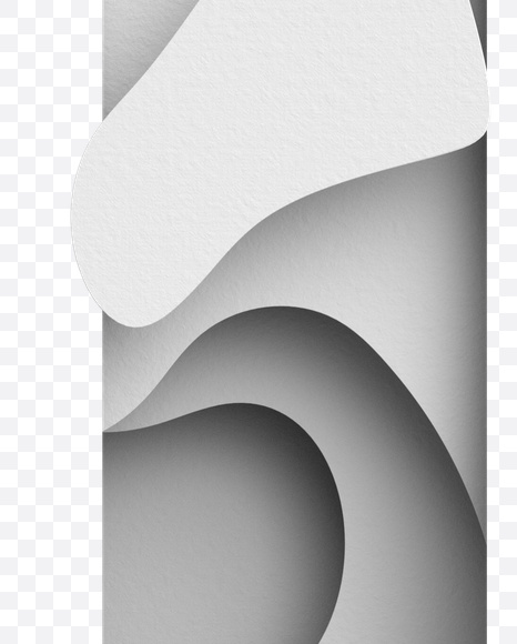 Letter I from Paper Waves Font on Yellow Images Creative Fonts - S21705