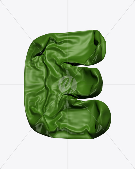 Letter e from BlowUp Font on Yellow Images Creative Fonts - S21735