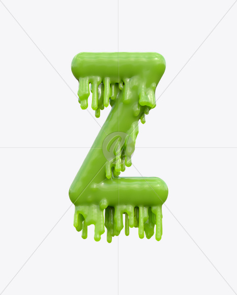 Letter Z from Creepy Font on Yellow Images Creative Fonts - S21889