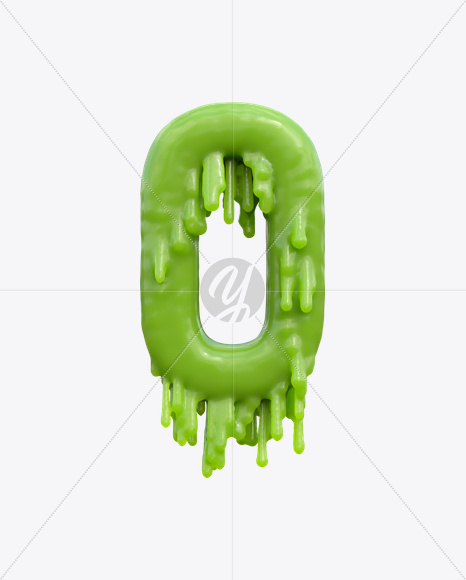 Letter O from Creepy Font on Yellow Images Creative Fonts - S21878