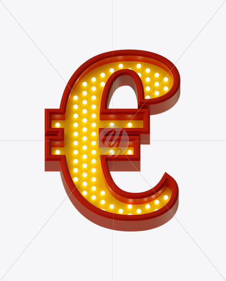 euro from Neon Play Fon on Yellow Images Creative Fonts - S21997