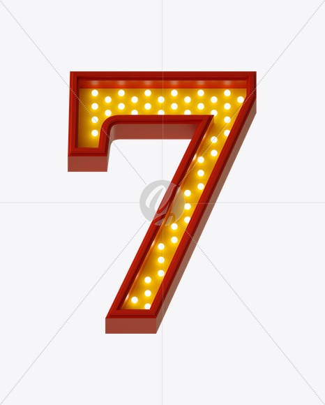 7 from Neon Play Fon on Yellow Images Creative Fonts - S21990