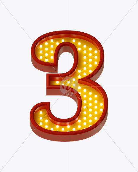 3 from Neon Play Fon on Yellow Images Creative Fonts - S21986