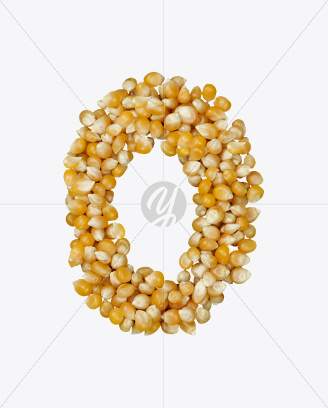 0 from Corn Font on Yellow Images Creative Fonts - S22037