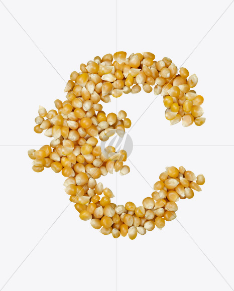 EURO from Corn Font on Yellow Images Creative Fonts - S22046