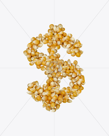 $ from Corn Font on Yellow Images Creative Fonts - S22040