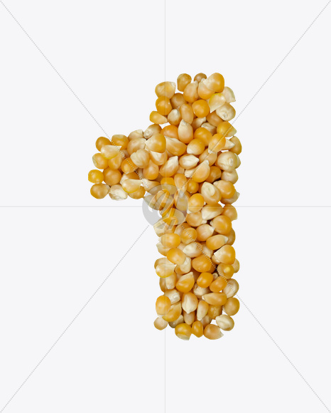 1 from Corn Font on Yellow Images Creative Fonts - S22028