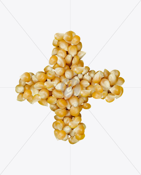 pluss from Corn Font on Yellow Images Creative Fonts - S22042