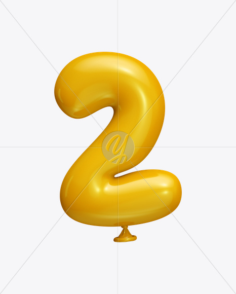 2 from Yellow Balloon Font on Yellow Images Creative Fonts - S22247