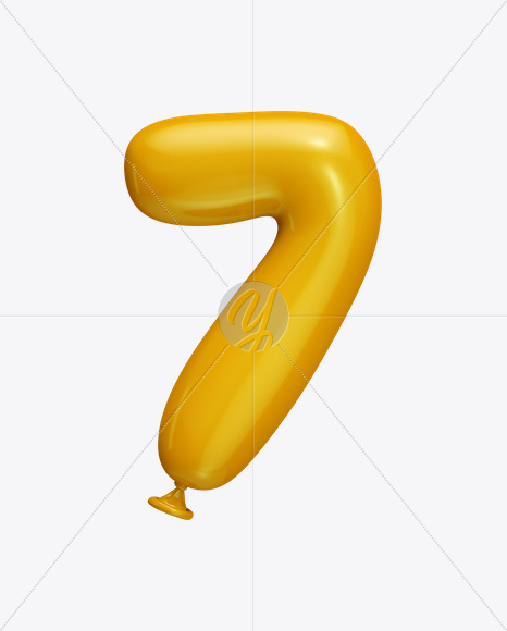 7 from Yellow Balloon Font on Yellow Images Creative Fonts - S22252