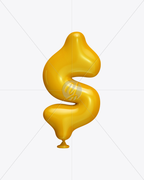 $ from Yellow Balloon Font on Yellow Images Creative Fonts - S22258