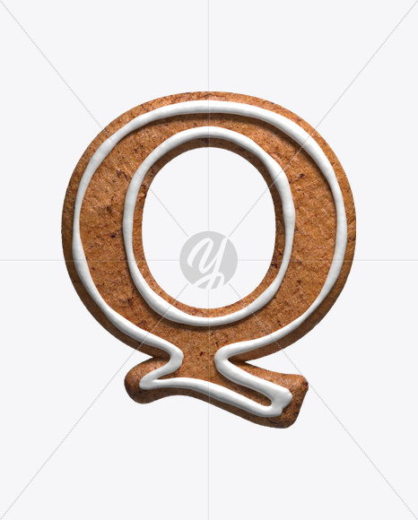 Q_ from Cookie Classics Font on Yellow Images Creative Fonts - S22327