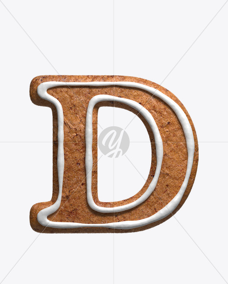 Letter D from Cookie Classics Font on Yellow Images Creative Fonts - S22314