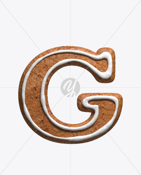 Letter G from Cookie Classics Font on Yellow Images Creative Fonts - S22317