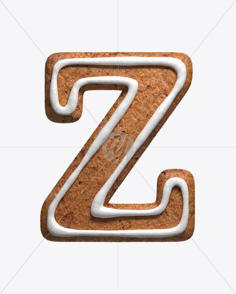 Letter Z from Cookie Classics Font on Yellow Images Creative Fonts - S22336